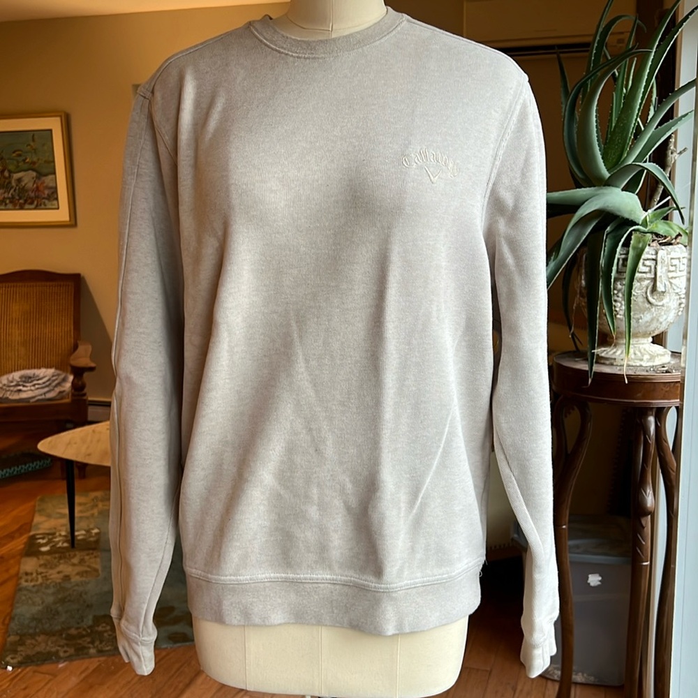 Callaway C-tech beige heather pullover.